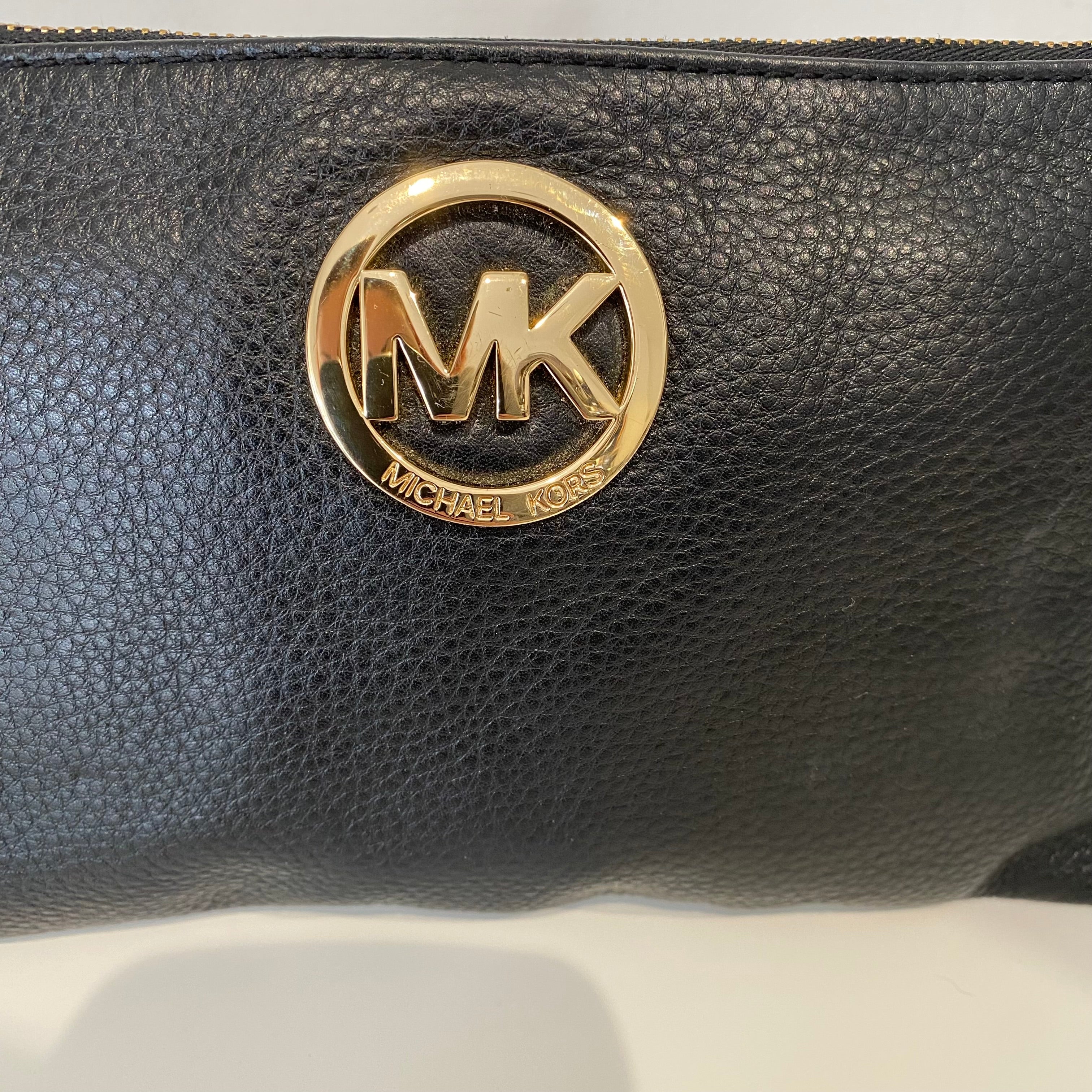 Michael Kors Black Leather Clutch