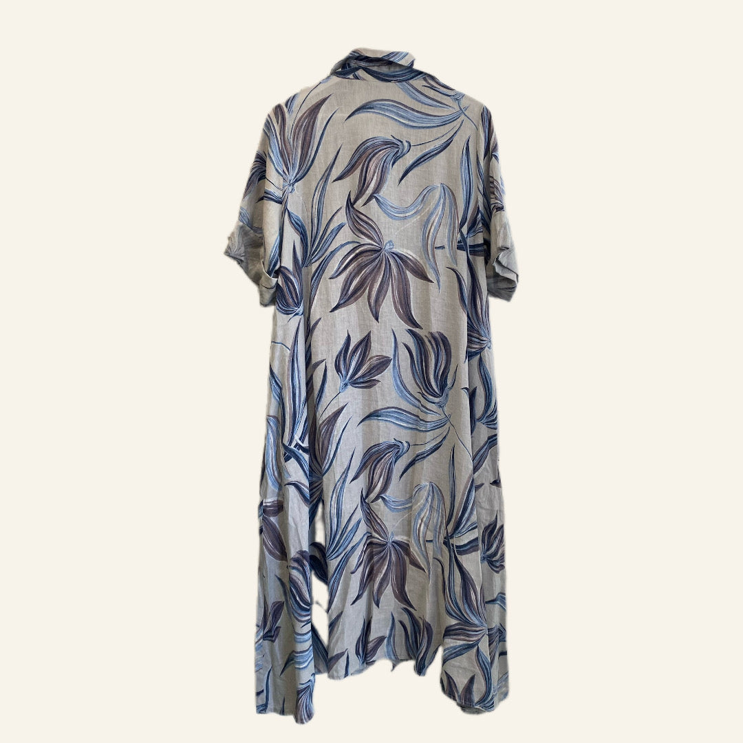 Ocean Breeze Linen Shirt Dress