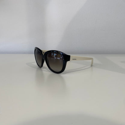 Pre-Loved Valentino Sunglasses-Black and White