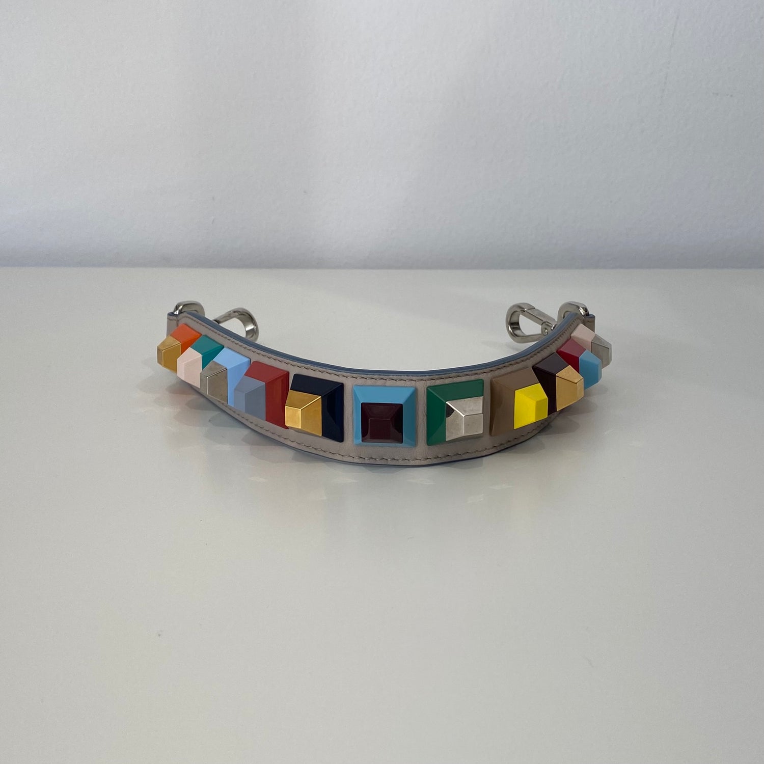 FENDI Leather Strap You Studs Hand Strap Multicolour
