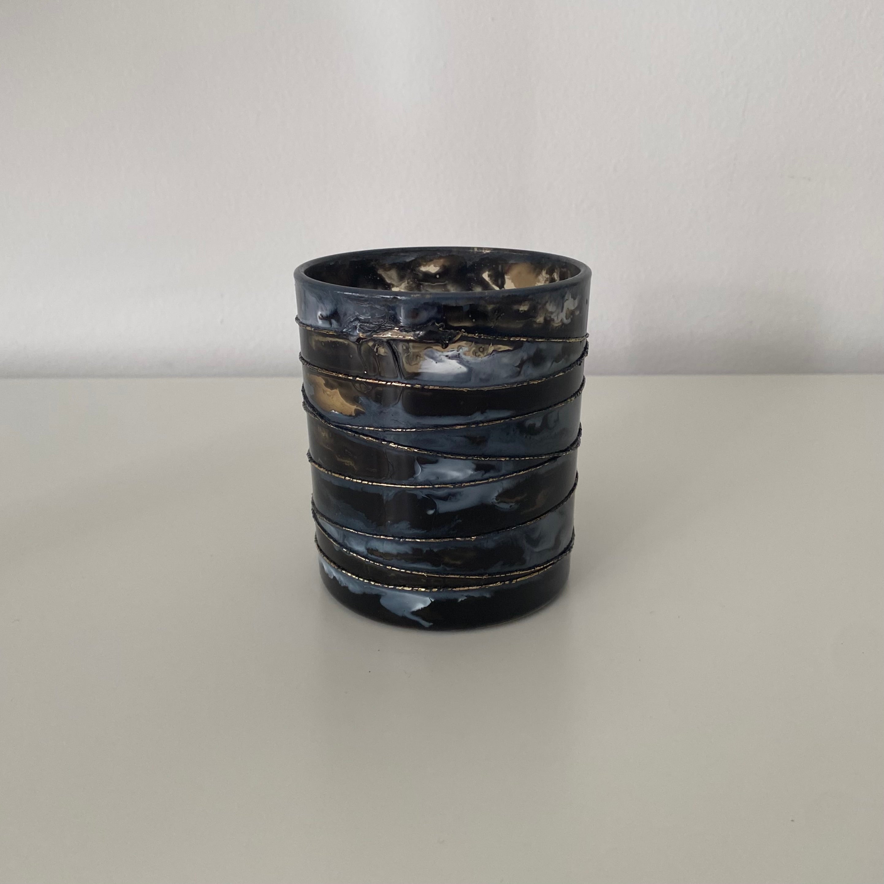 Midnight Sea with Golden Stripes-Scented Candle