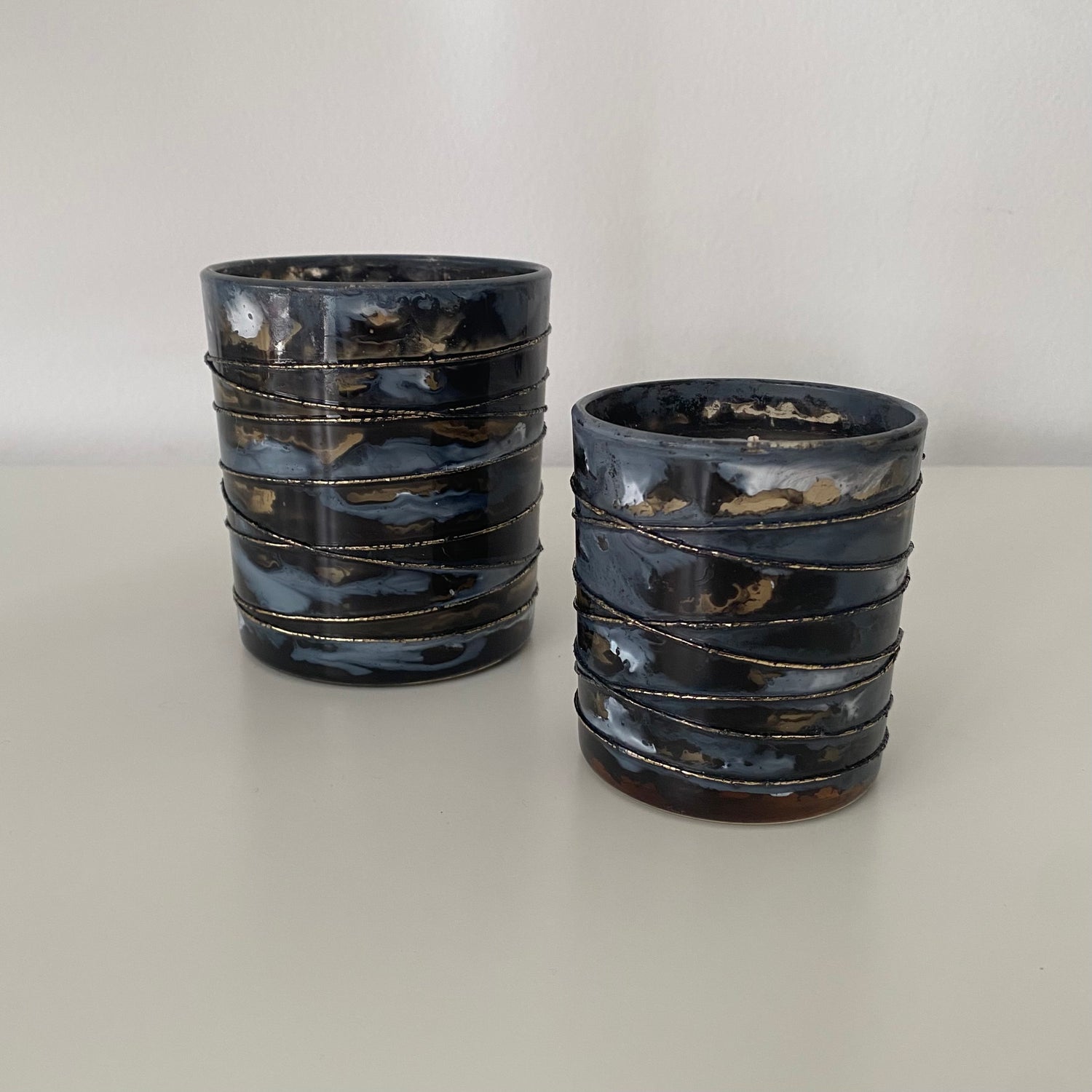 Midnight Sea with Golden Stripes-Scented Candle