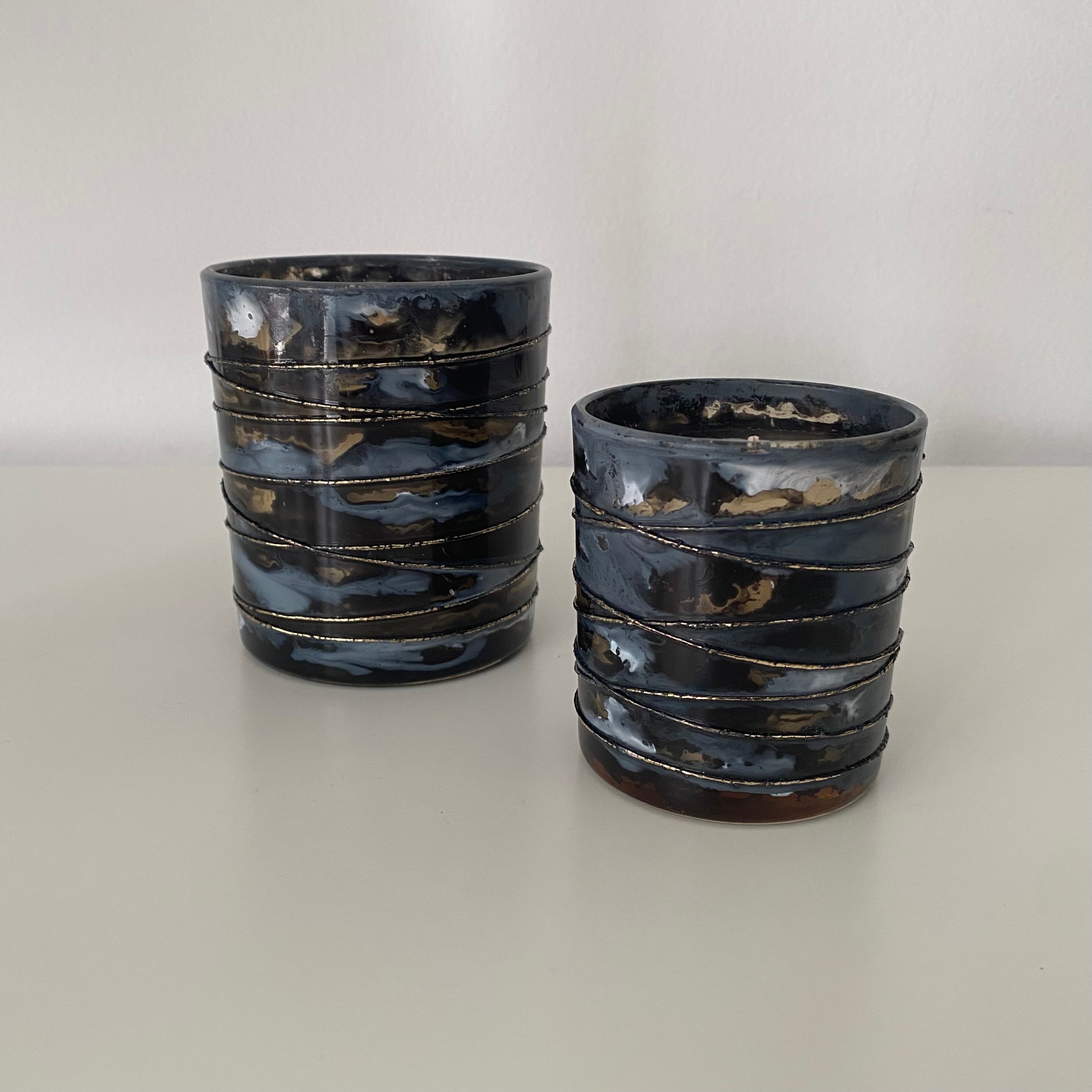 Midnight Sea with Golden Stripes-Scented Candle