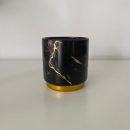 Black and Gold Marble- Scented Candle