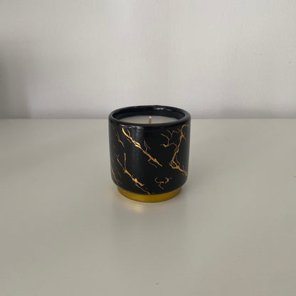 Black and Gold Marble- Scented Candle