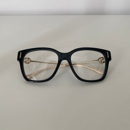 Pre-Loved Gucci-Black and Gold-Eyeglasses (for prescription lenses)