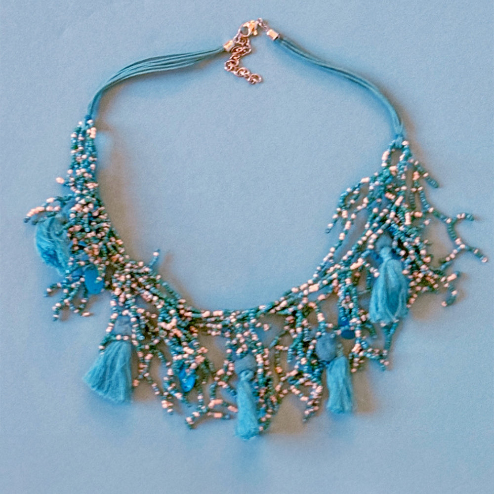 Antica Sartoria Turquoise Handmade Beaded Necklace