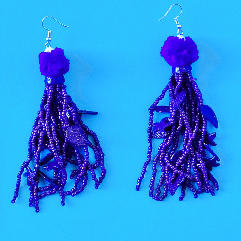 Antica Sartoria Handmade Tassel drop earrings