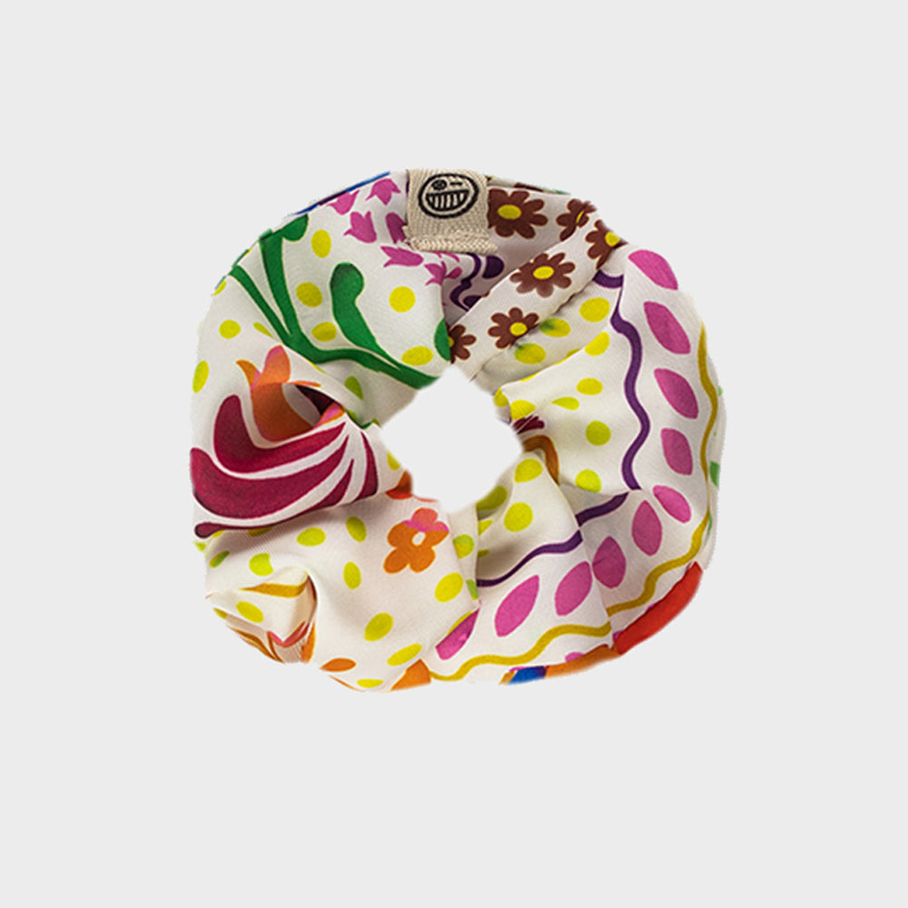 White Lotus Scrunchie